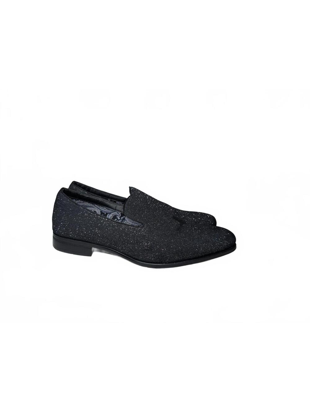 Couture 1910 Men's Black Glitter Slip-On Loafers Size 10M